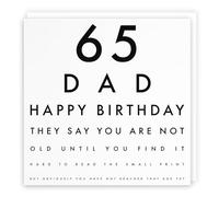 Hunts England - Funny Dad 65th Funny Birthday Card - 65 Dad - Happy Birthday - Fun Birthday Card - Letters Collection