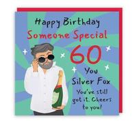 Hunts England - Funny Male Someone Special 60th Birthday Card - Cool Dude - Fun, Cheeky, Trendy, Humorous - Sixty, Age 60 - For Him, Men - Laugh Out Loud - 14.5 x 14.5 cm