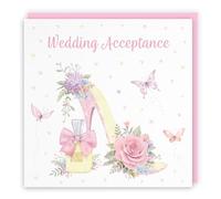 Hunts England - High Heel And Perfume Wedding Acceptance Card - Milo's Gallery - Wedding Acceptance - Wedding RSVP Invitation Acceptance Card
