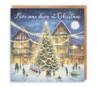 Hunts England - Individual Christian Religious Christmas Card - Love Came Down - 'Christmas Eve' - Milo's Gallery - May God Bless You