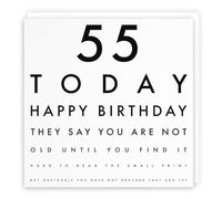 Hunts England - Large Funny Joke 55th Birthday Card - They Say You Are Not Old Until... - For Him, Her, Boyfriend, Girlfriend, Women, Men, Friend, etc. - Large - 210 x 210 mm - Age 55
