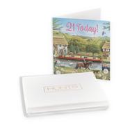 Hunts England - Luxury Boxed Horse Riding 21st Birthday Card For Her - Canal Narrowboat - Milo's - Twenty First Birthday Card - Women's 21st Birthday Card - 21 Year Old - Card In Keepsake Box