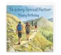 Hunts England - Partner Walking Fun Birthday Card - Milo's Gallery - Walkers Birthday Card For Partner - Birthday Card For Hiking Fan Partner - For Him, Her