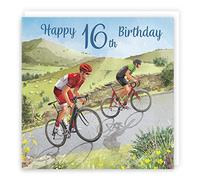 Hunts England - Road Cycling 16th Birthday Card For Him - Hill Climb - Road Bikes - Milo's - Fun - Age Sixteen Birthday Card - Boy's 16th Birthday Card - 16 Year Old Birthday Card For Cyclist