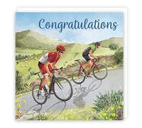 Hunts England - Road Cycling Congratulations Card For Him - Hill Climb - Road Bikes - Milo's - Fun - Boy's Congratulations Card - Men's Congratulations Card - For Exams, New Job, etc.