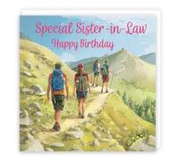 Hunts England - Sister In Law Walking Fun Birthday Card - Milo's Gallery - Walkers Birthday Card For Sister-in-Law - Birthday Card For Hiking Fan