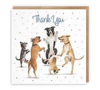 Hunts England Thank You Card For Him Or Her - Dancing Dogs - Thank You - Thank You Card For Men, Women, Baby Shower, Wedding, Teacher, Doctors, Nurses, etc. - Milo's Gallery Collection