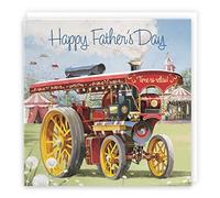 Hunts England - Vintage Traction Engine Father's Day Card - Steam Tractor - Milo's Gallery Collection - Happy Father's Day Card - Father's Day Card For Dad/Grandad/Grandpa