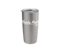 Hunts Point Neighborhood Bronx NY New York Retro Script Stainless Steel Insulated Tumbler