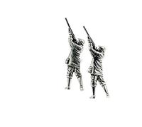Huntsman Shooting Gamekeeper codeAR Pair of Cufflinks Made From Fine English Modern Pewter POSTED BY US GIFTS FOR ALL 2016 FROM DERBYSHIRE UK