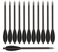 HUNTSPM 6.3" Pistol Crossbow Bolts,Carbon Crossbow Arrows,Mini Crossbow Bolts Arrows for 50-80lbs Pistol Crossbow Precision Target,Great for Practicing Shooting Target,Small Hunting (12PCS black)