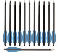 HUNTSPM 6.3" Pistol Crossbow Bolts,Carbon Crossbow Arrows,Mini Crossbow Bolts Arrows for 50-80lbs Pistol Crossbow Precision Target,Great for Practicing Shooting Target,Small Hunting (12PCS blue)