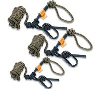 Huntury 3Pcs Treestand Safety Rope, Linemans Ropes for Hunting, Tree Stand Safety Line, Tree Tether Ropes, Life Lines for Tree Stands Hunting(10 feet)