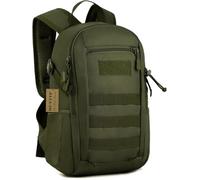 HUNTVP 10L Small Daypack Schoolbag Molle Backpack Student School Mini Rucksack Daysack for Outdoor Running Working (10L-Army Green)