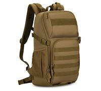 HUNTVP 25L Backpack Tactical Rucksack Men Military Molle Backpacks Men's Travel Ruck Sacks Adult Men Assault Pack Laptop Backpacks for Hiking Camping Trekking Hunting Traveling Outdoors (Brown-25L)