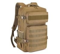 HUNTVP 30L Rucksack for Men, Tactical Backpack Military Molle Army Back Pack Motorcycle Daysack for Men and Women Traveling, Camping, Trekking, Work, Hiking and Outdoors (30l-brown)
