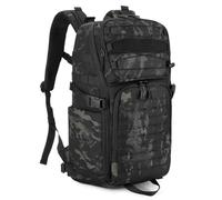 HUNTVP 35L Military Tactical Rucksack for Men Women, Molle Hiking Rucking Backpack with 17.3" Laptop Compartment, Army Bug Out Bag for Commuting, Camping, Travel,School (35l-Camo)