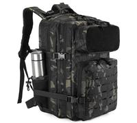HUNTVP 45L Backpack Tactical Rucksack Military Molle Backpacks 3 Day Bug Out Bag for Men and Women Hiking Camping Trekking Traveling Outdoors, Camo