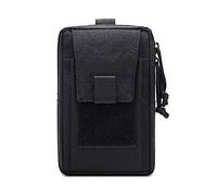 Huntvp Belt Pouch Tactical MOLLE Phone Pouch Bag EDC Gadget Waist Belt Pack for Outdoors Hunting Camping Trekking Traveling (Black-l)