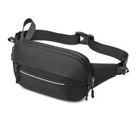 Huntvp Bum Bag Waist Bag Pack, Bumbags for Men, Women, Stylish, Expandable, Multi-Functional Cross Body Sling Man Bag for Travel, Holiday, Everyday, Running, Sports, Hiking, Festival, Gift (Black)