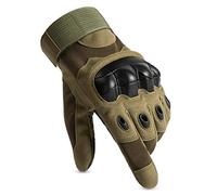 HUNTVP Hard Full Finger Cycling Gloves Men Women Touch Screen Motorbike Gloves for Motorcycle Climbing Camping Hiking Bike Outdoor Sports Working (Green-M)