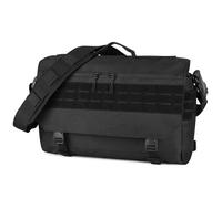 HUNTVP Messenger Bag Tactical Messenger Bag Men Canvas Shoulder Crossbody Military Laptop Bag for Work Outdoor Camping Hiking, Black-15.6" Laptop