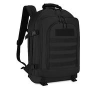 HUNTVP Military Backpack 50L, Tactical Army Back Packs Mens Molle Hiking Rucksack Travel Luggage Handbag Black Rucksacks for Men Women Traveling Camping Trekking Outdoors Bug Out Bag