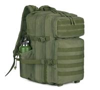 HUNTVP Military Backpack Men's Tactical Backpack Molle Hiking Backpack Tactical Backpack Sports Backpack German Army Waterproof Daypack for Hiking Camping Outdoor, Green