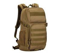 HUNTVP Military MOLLE Backpack Hunting Rucksack Gear Tactical Backpack Assault Pack Student School Bag 25L, Brown, Travel Backpacks