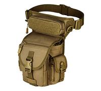 Huntvp Military Tactical Molle Drop Leg Bag Utilitary Pouch Cross Over Leg Rig Thigh Pack for Motorcycle Cycling Riding Outdoors Camping
