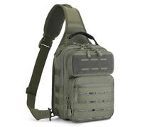 HUNTVP Sling Bags for Men Tactical Chest Bag Military Backpack Shoulder Bag Multifunctional for Cycling Hiking Traveling Camping Outdoors, Green