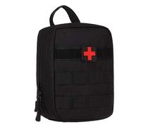 HUNTVP Small Tactical Mini Bag First-aid Kit Bags Molle System Emergency Survival Kits Gear Pack for Outdoor Travel Hiking Camping,Black-S