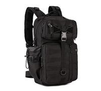 HUNTVP Tactical Backpack 30L, Military Backpack Mens Rucksack Molle Black Back Pack Travel Trekking Pack Tool Bag Army Backpacks for Men Women Sports Outdoor Camping Hiking Mountaineering