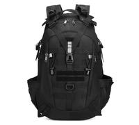 HUNTVP Tactical Backpack 30L, Military Rucksack Molle Backpacks Hiking Daypack Rucksacks for Men for Cycling, Camping, Fishing, Running Working, Outdoor(Type1-Black)