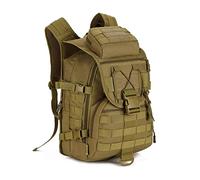 HUNTVP Tactical Backpack 40L, Military Backpack Molle Rucking Rucksack Large Rucksacks Pack Army Brown Bag for Men Women Camping Hiking Fishing Hunting Travelling Trekking