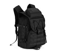 HUNTVP Tactical Backpack 40L, Military Molle Backpacks Rucking Rucksack Large Rucksack Black Pack Army Bug Out Bag for Men Women Camping Hiking Travelling Trekking