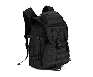HUNTVP Tactical Backpack 40L, Military Molle Backpacks Rucking Rucksack Large Rucksack Black Pack Army Bug Out Bag for Men Women Camping Hiking Travelling Trekking