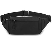 Huntvp Tactical Fanny Pack Small Military WR Nylon Waist Bag Money Belt Bumbag for Daily Use Running Travel Hiking Climbing, Black, S, Nylon Waist Bag Money Belt