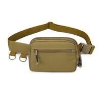 HUNTVP Tactical Fanny Pack Small Waist Bag EDC Military Fanny Pack for Men Crossbody Hip Belt Bag Waist Pouch for Women Daily Use Travel Hiking Bumbag, Brown, Tactical Fanny Pack