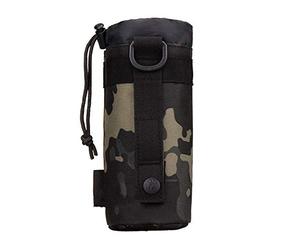 Huntvp Tactical Military Water Bottle Holder Pouch 900D Nylon Molle Kettle Bag Holder 550ml, Camo