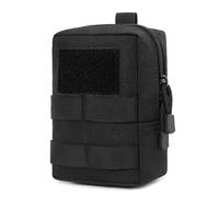 Huntvp Tactical MOLLE Phone Pouch, Small Belt Pouch Bag EDC Gadget Waist Belt Pack for Outdoors, Hunting, Camping, Trekking, Traveling (Black)