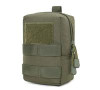 Huntvp Tactical MOLLE Phone Pouch, Small Belt Pouch Bag EDC Gadget Waist Belt Pack for Outdoors, Hunting, Camping, Trekking, Traveling (Green)