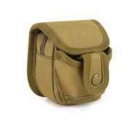 Huntvp Tactical Slingshot Pouch Molle Military Catapult Slingshot Storage Bag for Outdoors Hunting (Brown)