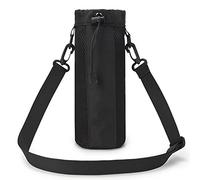 Huntvp Tactical Water Bottle Holder, Military Water Bottle Pouch Case 900D Nylon Molle Kettle Bag Holder 750ml without strap, Black