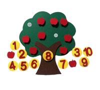 HUNYA 1 Set Felt Apples Tree, Numbers Felt Tree Board, Apples Tree Felt Set, Apples Tree Numbers Matching Game, Felt Apples Tree Cognitive Pairing Math Teaching Aid For Kids