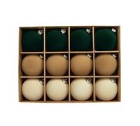 HUNYA Velvet Baubles - 12 Tree Flocking Balls, Decorative Hanging Ornaments
