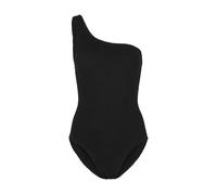 Hunza G - Nancy Seersucker Swimsuit, Black, One Size, One Shoulder, Machine Wash, Hunza G Nancy Swimsuit