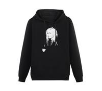 HUO BAO NIU ROU Wendy James Transvision Vamp 80S Pop Music Silhouette Men's Pullover Hoodies Unisex Cotton Hip Hop Print Sweatshirts Black XL