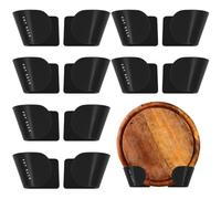 huoanpo 6PCS Self-Adhesive Wall Mounted Lid Holder Set - Adjustable Wall Mounted Lid' Holder for Cabinet Door/Tile|Heat Resistant Lid Storage for Various LidSizes (Kitchen Organiser)