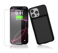 HUOBAO Battery Case for iPhone 16 Pro-(6.3 inch), 7000mAh Ultra-Slim 15W Portable Fast Charger Charging Case 360°Protection Rechargeable Powerbank Extended Battery for iPhone 16 Pro, Black